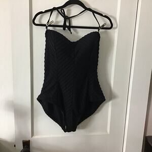 NWOT Catalina Black scallop trim One Piece Swimsuit XL 16-18